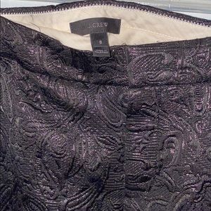 Black paisley laser cut pants. JCrew